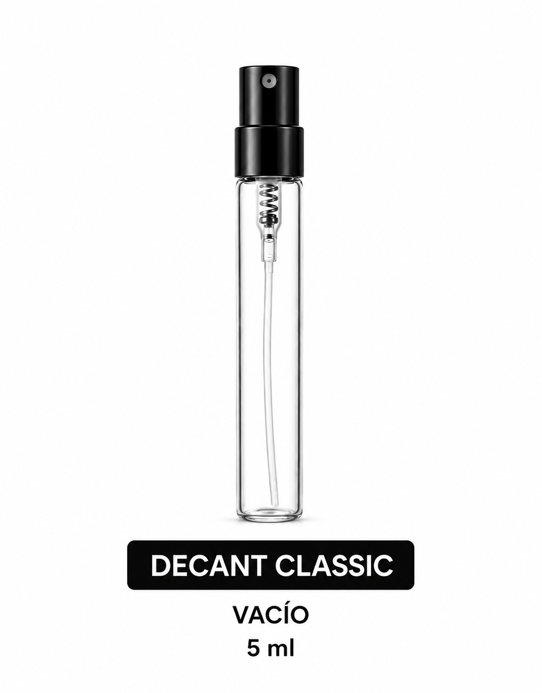 Decant Classic Vacío 10 ml | Frasco de Vidrio para Perfume con Atomizador Negro